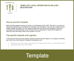 TEMPLATE Local Operation Plan