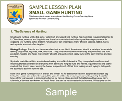 Sample Lesson Plan Small Game